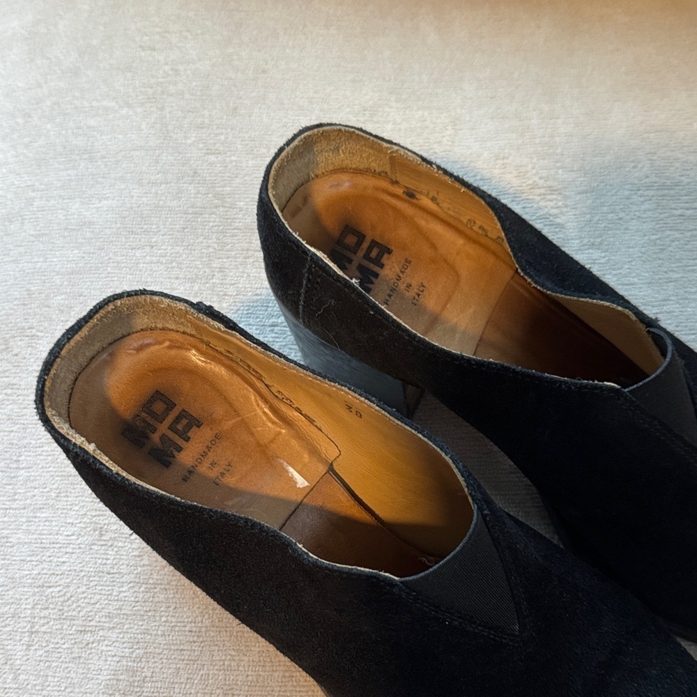 Moma Black Suede Heels - Picture 4 of 10